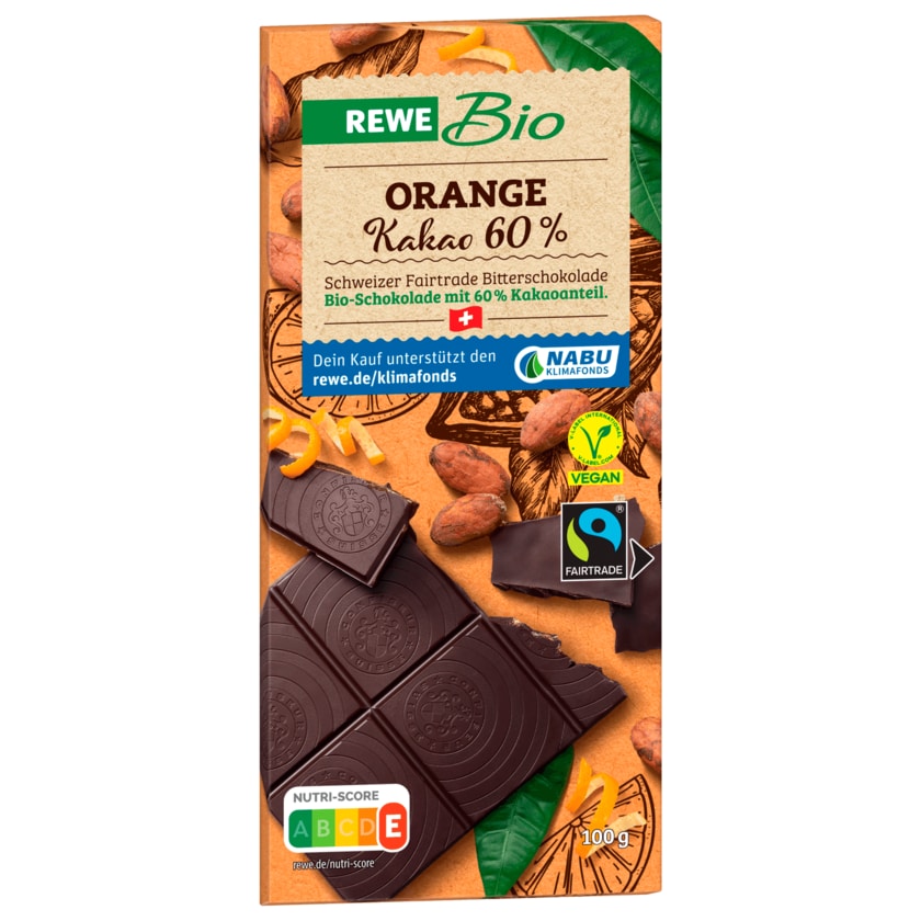REWE Bio Orange Schokolade 100g